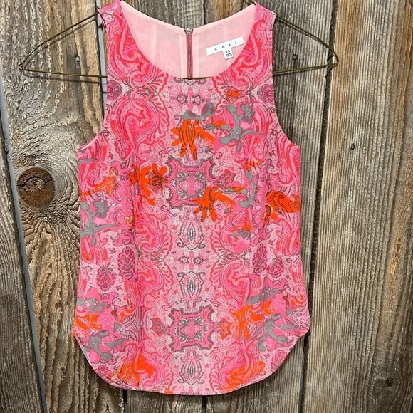 CAbi Pink Jubilee Tank Top Blouse Size XS - Picture 2 of 10
